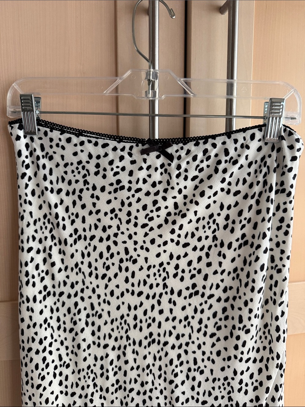 NWT Free People Dalmatian White Midi Skirt with Black Spot Print Size S - Picture 7 of 12